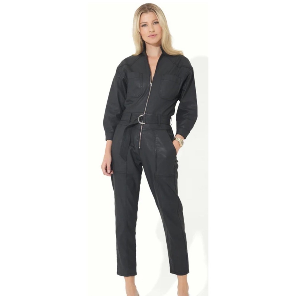 Donna Ida Black Military‎ Jumpsuit - Size XL